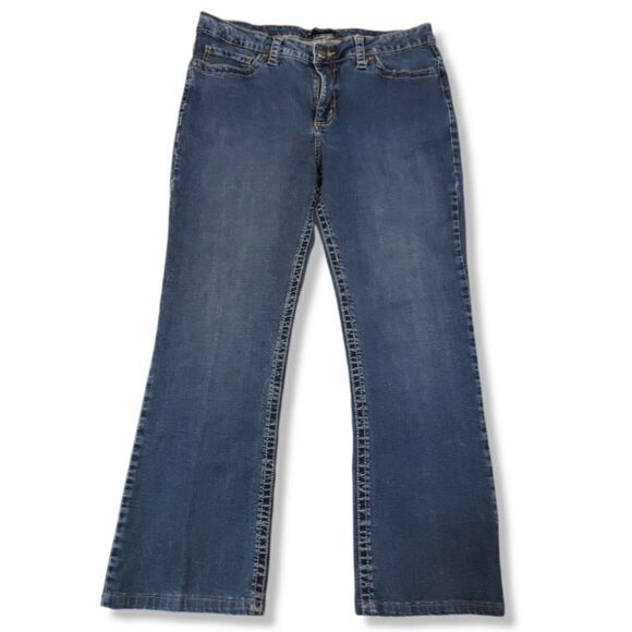 Lee Jeans Size 16 Medium Lee 1889 Mid Rise Fit Jeans Straight Leg Altered Length - Picture 1 of 8
